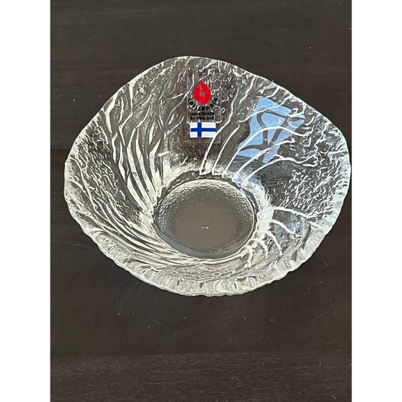Vintage 70s METSA Glass Bowl // Pertti Kallionen // Lasisepat Mantsala Finland - Picture 1 of 6